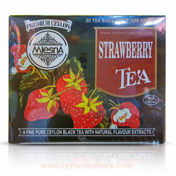 Mlesna ceylon black tea with strawberry extracts