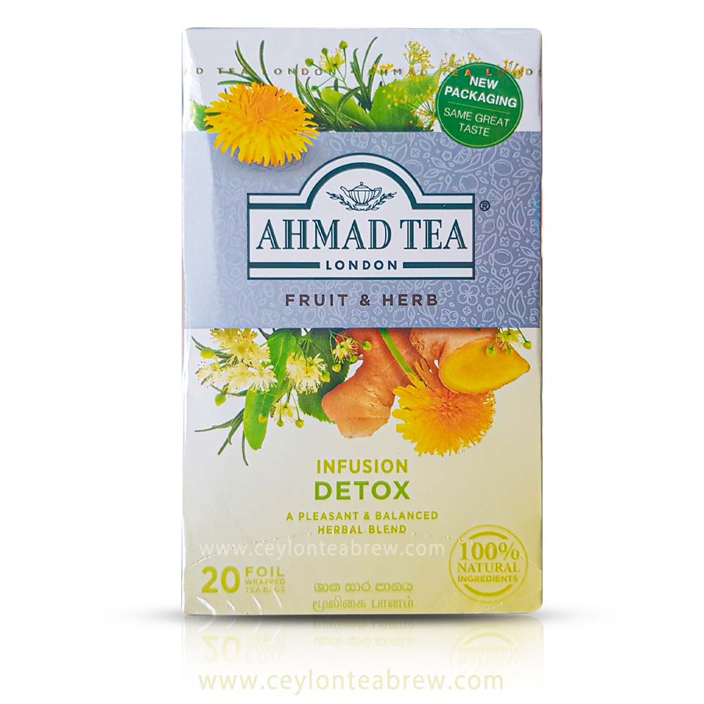 Ahmed tea London Fruit and herb Infusion Detox herbal blend tea bags