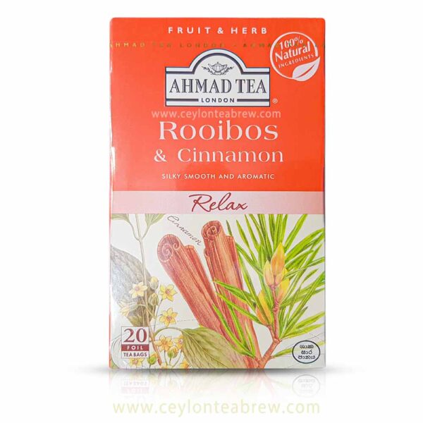 Almed tea London Rooibos and Cinnamon silky smooth and aromatic tea bags