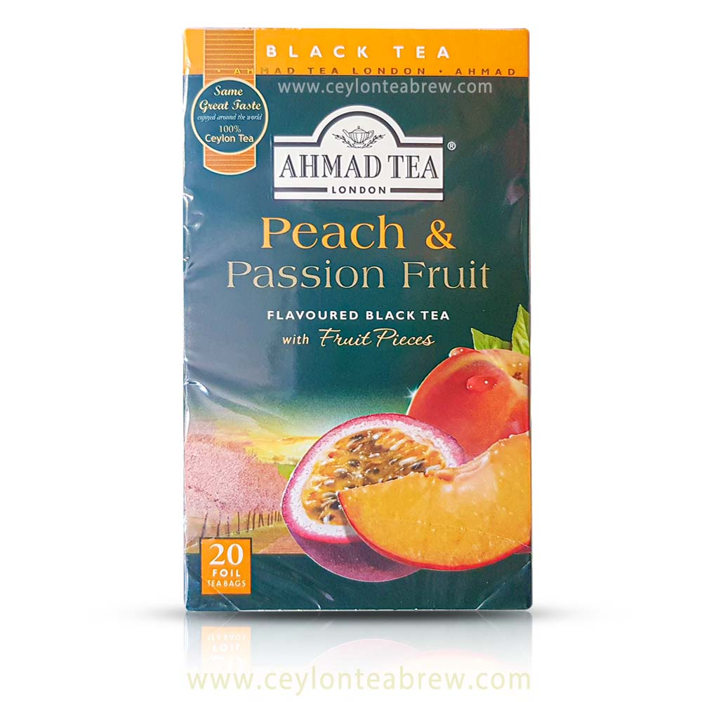 Almed tea London peach and passion fruit flavored black tea bags