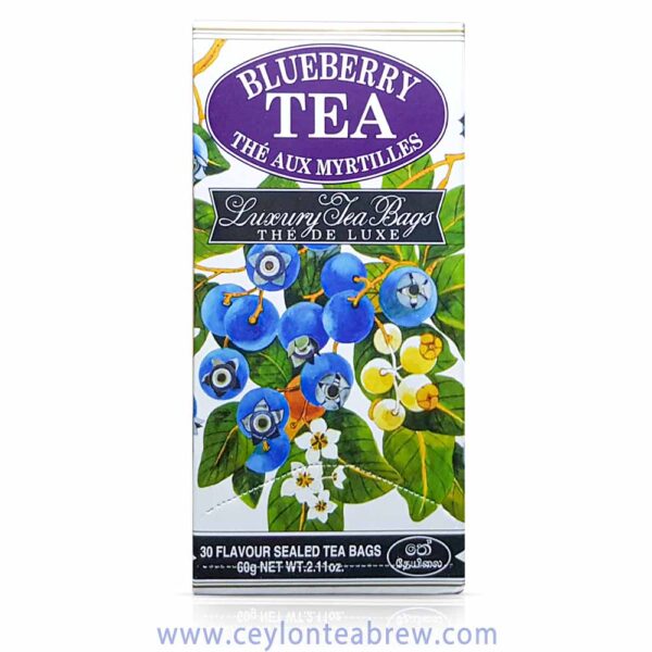 Mlesna Ceylon Black luxury tea bags with blueberry flavor