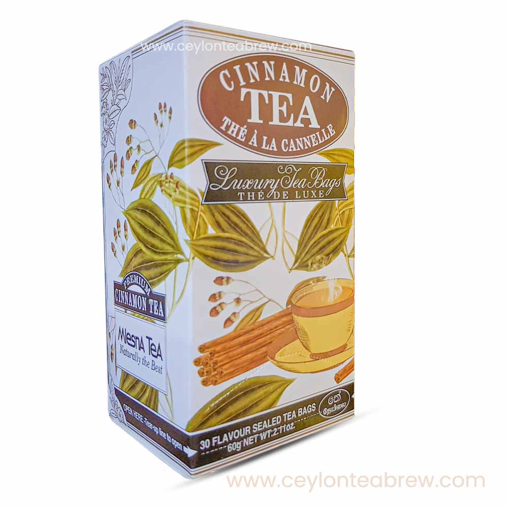 Mlesna Ceylon Black luxury tea bags with real cinnamon flavor