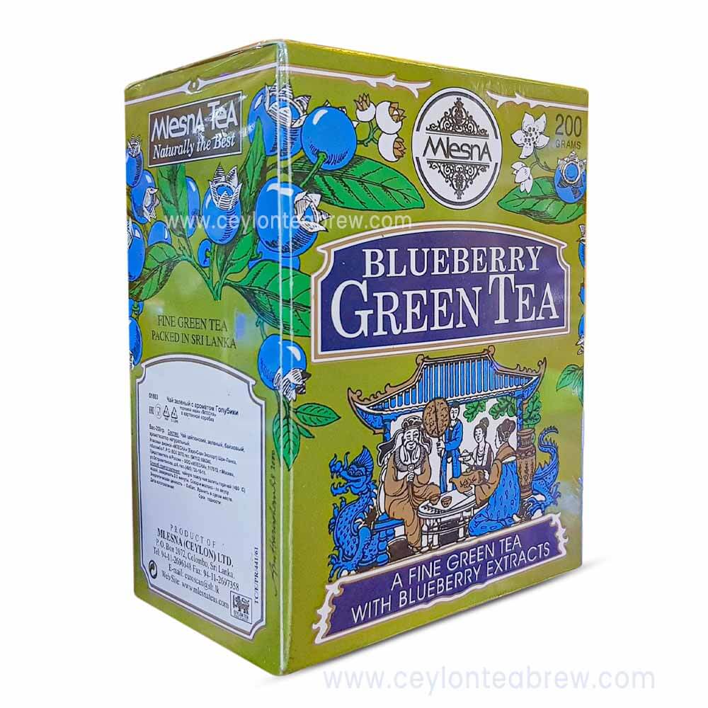 Mlesna Ceylon green leaf tea with Blueberry extracts