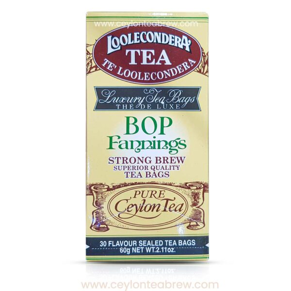 Mlesna Loolecondera strong brew luxury tea bags BOP fanning