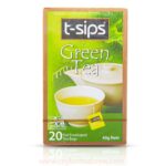 T- Sips Ceylon organic pure green tea foiled enveloped bags