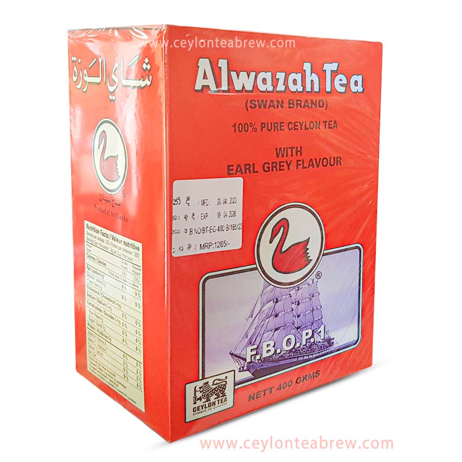 Alwazah Ceylon black leaf tea with earl grey flavor 400g