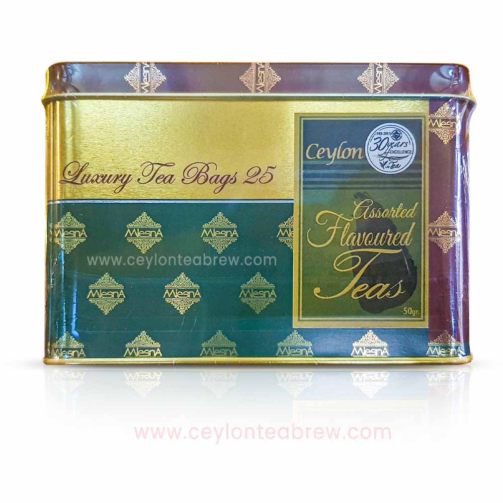 Mlesna Ceylon Luxury assorted tea bags 25 in caddy