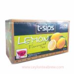 T- sips ceylon tea with natural lemon flavor