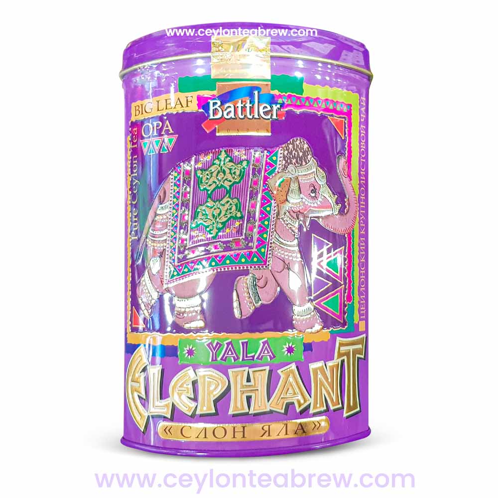 Battler Yala OPA Big leaf tea elephant brand in fancy caddy