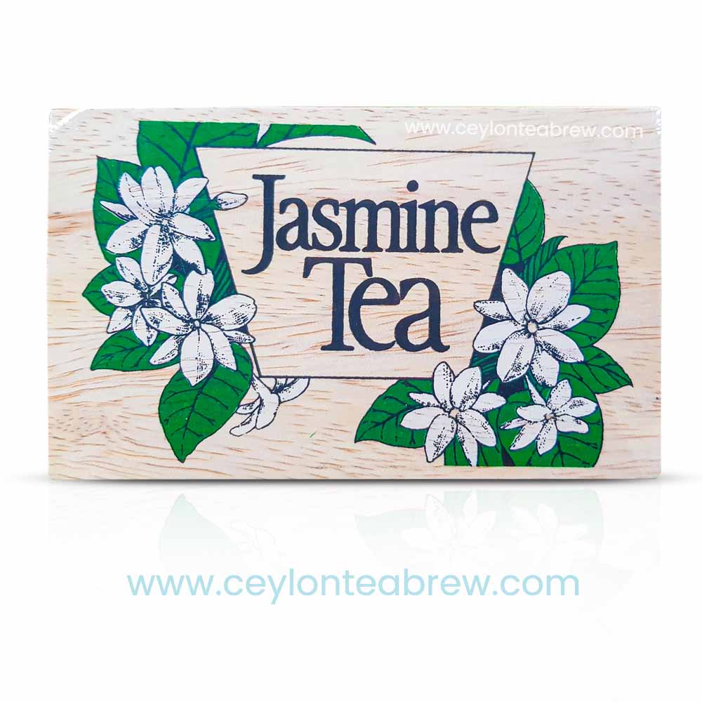Mlesna Ceylon loose leaf tea with Jasmine in wooden box