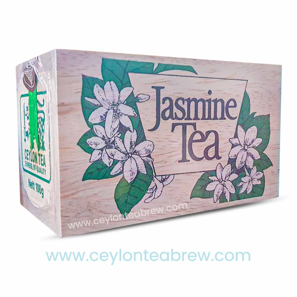 Mlesna Ceylon loose leaf tea with Jasmine in wooden box