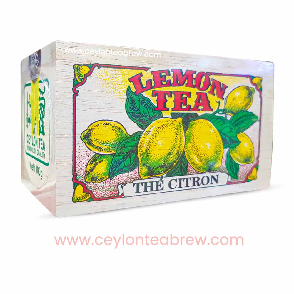 Mlesna Ceylon loose leaf tea with Lemon in wooden box
