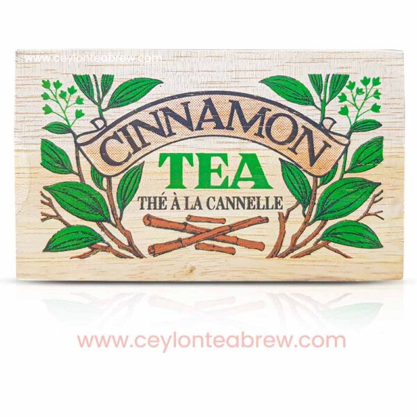 Mlesna Ceylon loose leaf tea with cinnamon extracts in wooden box