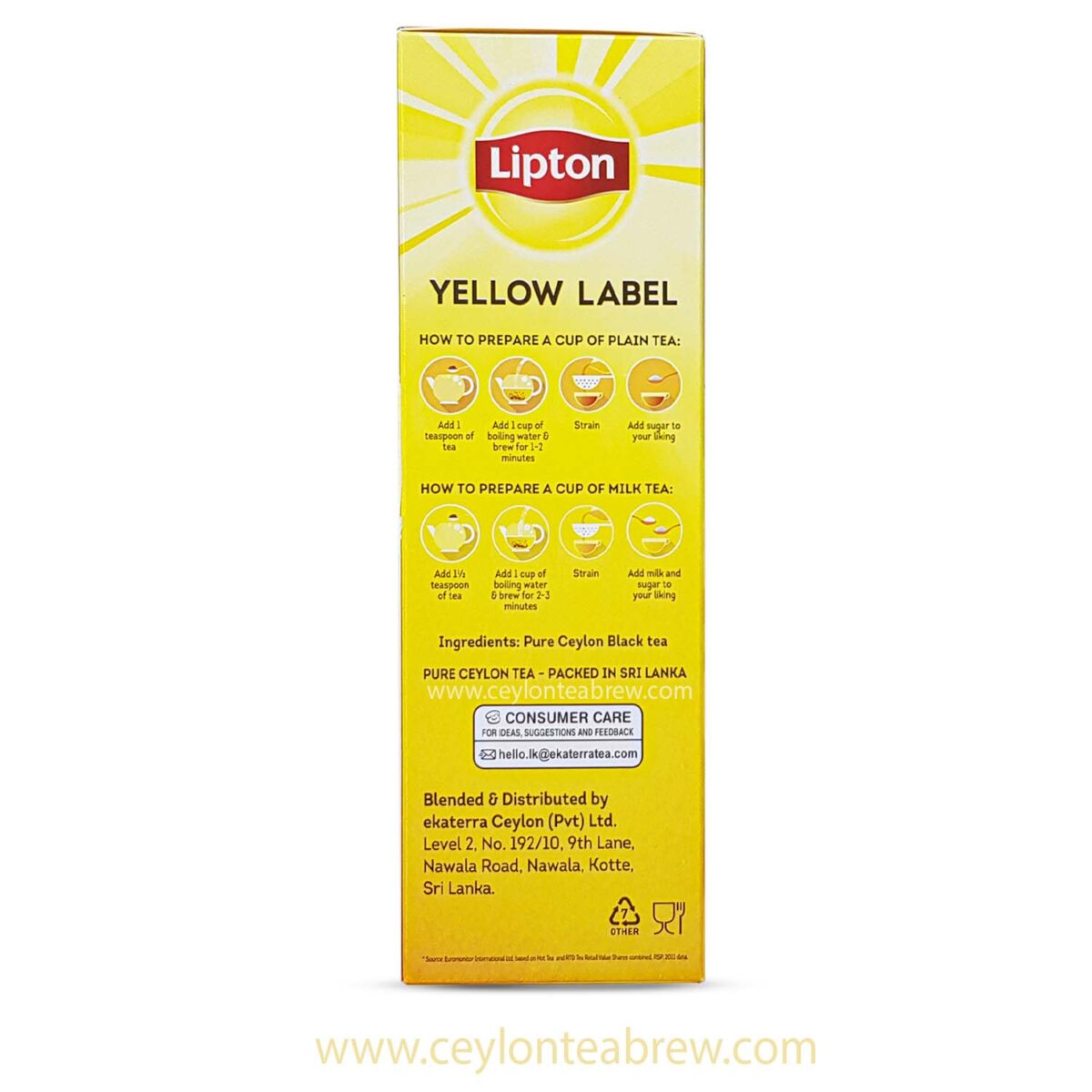 Ceylon Lipton yellow label black tea