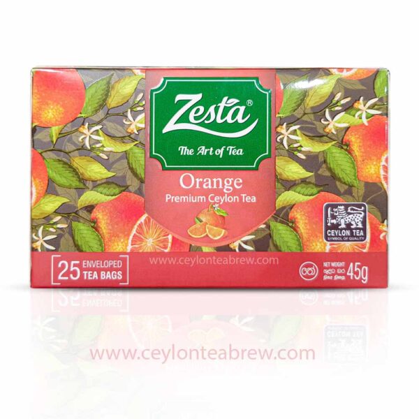 Zesta Ceylon tea with natural orange tea bags