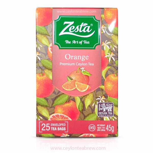 Zesta Ceylon tea with natural orange tea bag