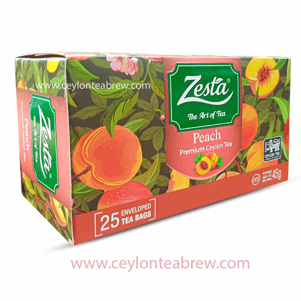 Zesta Ceylon tea with natural peach tea bags 3