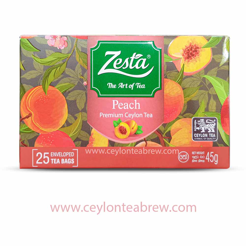 Zesta Ceylon tea with natural peach tea bags