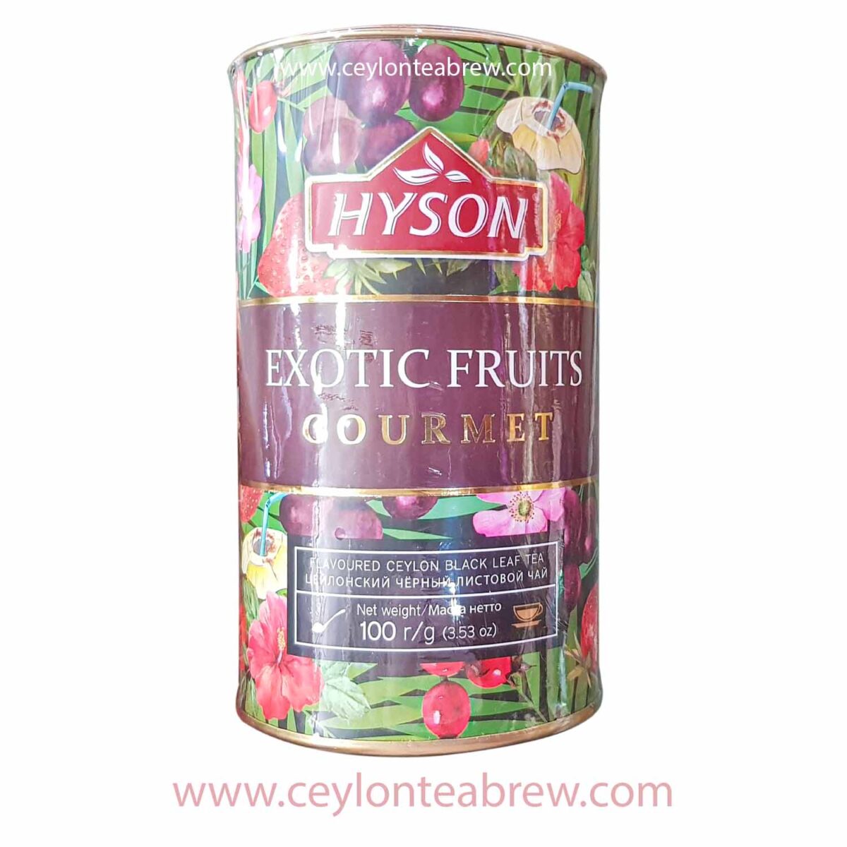Hyson Ceyon black tea with exotic fruits gourmet leaf tea