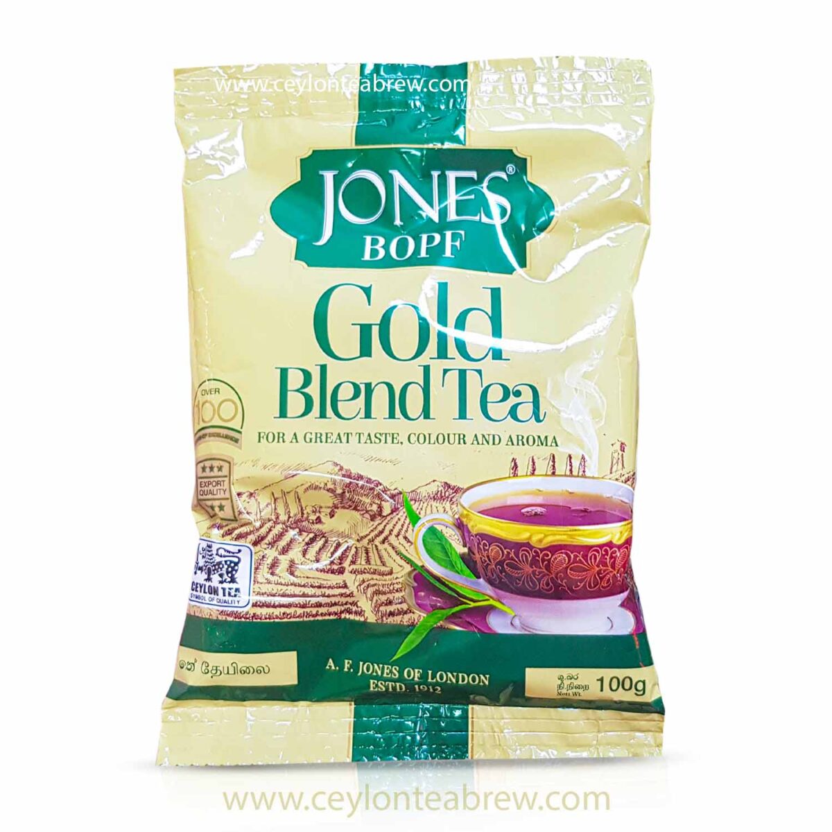 jones Ceylon BOPF gold blend leaf tea 100g