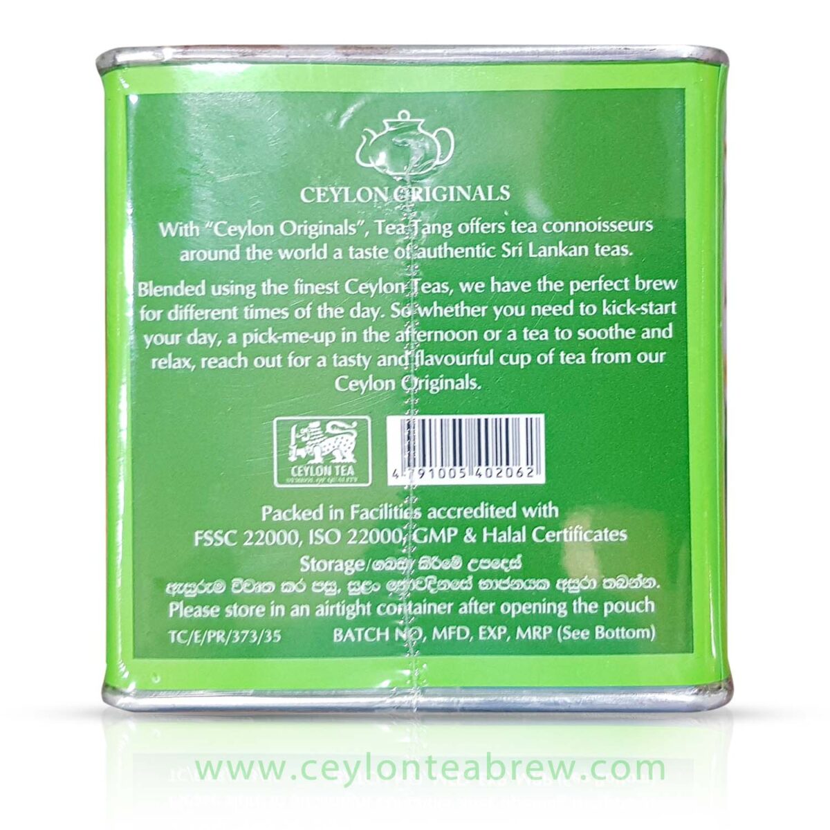 Tea tang Ceylon Royal green tea leaf tea 100g