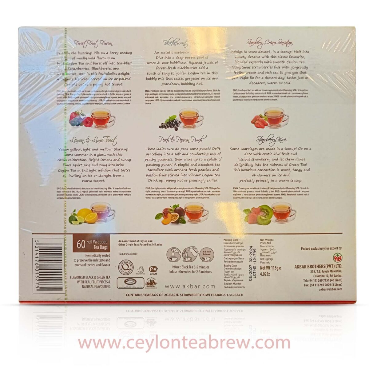 Akbar ceylon natural fruits infusion teas