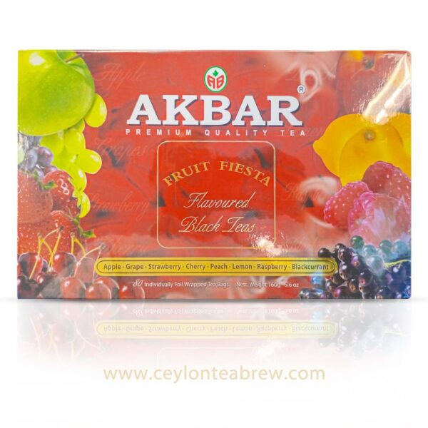 Akbar flavored natural fruits flavored black tea 80 bags