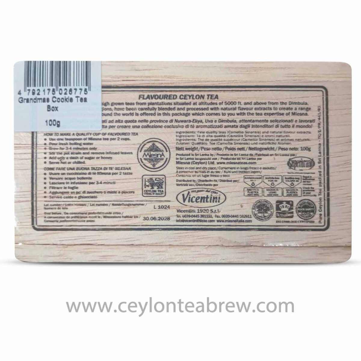 Mlesna Ceylon loose leaf tea christmas tea in wooden box